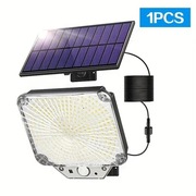 Lampa zewnętrzna solarna LED, PIR czujnik ruchu, 5 m kabel, IP65