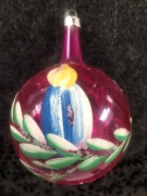 Kmpl 9szt ręcznie malowane bombki choinkowe PRL lata 50/60 XX w.Vintage 