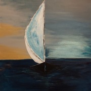 "Po burzy" obraz ręcznie malowany 70x100cm