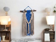 Wisząca ścienna dekoracja, ręcznie robiona makrama w stylu boho 