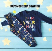 Piżamy dwuczęściowe dla chłopca na zimę spodnie koszulka bawełna 6-7 lat