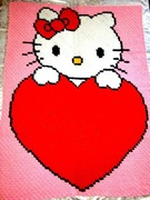 KOCYK KOC CUDEŃKO + HELLO KITTY + WYJĄTKOWY + HANDMADE 153x120cm