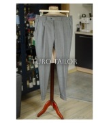 Sartorialne spodnie Turo Tailor r50-52, 100% wełna, zakładki, mankiety 