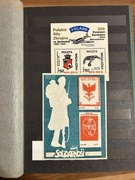 SOLIDARNOŚĆ.KLASER ZE ZNACZKAMI I KOPERTAMI.