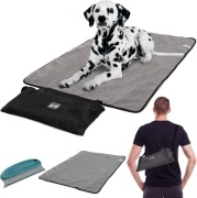 Mata przenośna dla psa mata turystyczna w torbie 100x70cm