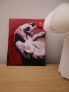 Współczesny obraz na płótnie, akryl, kot, czas zabawy