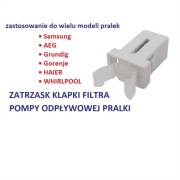 Zatrzask klapki filtra pompy odpływowej pralki