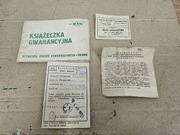 Świadectwo kontroli jakości motocykl WSK 125 księżniczka gwarancjna