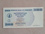 Zimbabwe 250.000.000 Dolars UNC