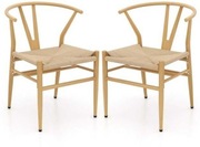 Zestaw 2 jasnych krzeseł Costway – nowoczesny styl, nowy