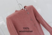 100%wool/moher hand made bez wad L