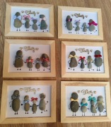 Kamyk w ramce prezent obrazek rodzina family