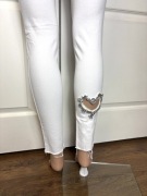 Jeansy białe damskie wysoki stan cyrkonie MONDAY PREMIUM M/38 nowe