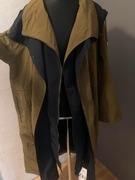 ZARA długi płaszcz kurtka trench oversize kaptur duży