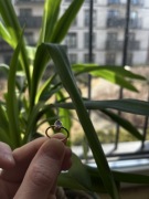 Pierścionek zaręczynowy z morganitem | różowe złoto 14K | rozmiar 7 |