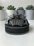 Swaggerski pasek w westernowym stylu retro drip