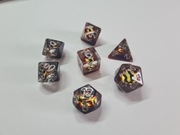 Zestaw 7 kości do gry D4-D20 - "Oko Saurona" - RPG, D&D, MTG, LotR
