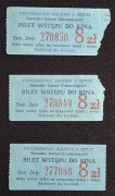 1976, Ministerstwo Kultury i Sztuki, 3x bilet Kino MDF Wiedza 8zł