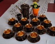 UNIKAT! SERWIS EKSPORTOWY IRA +GRATIS CZARNO-ZŁOTY NA 6 LUB 12 OSÓB, NOWY!