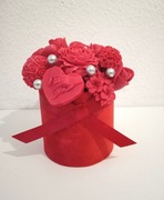 Flower Box. Kwiaty z wosku sojowego. Prezent na urodziny, Dzień Matki