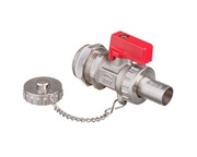 Zawór kulowy spustowy z końcówką na wąż z zaślepką 1/2" Invena