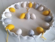 Jajko Jajeczka styropianowe 18 sztuk sznurek bawełniany handmade