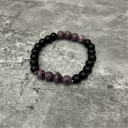 Bransoletka z kamieni - Black Stone i Agat