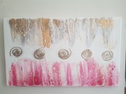 obraz ręcznie malowany deska sklejka  30x50 cm