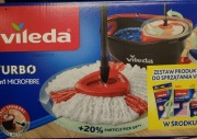 Wiadro i mop obrotowy Vileda Turbo 38 cm plus zestaw produktów Vileda