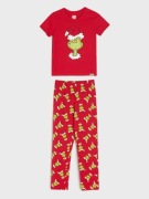 Bawełniana piżama dwuczęściowa z nadrukiem Grinch 158 cm