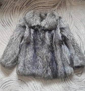 Futro naturalne damskie z lisa srebrnego 