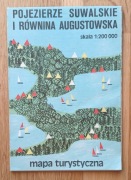 Pojezierze suwalskie i równina augustowska - stara mapa turystyczna 1979