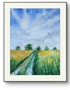 Akwarela oprawiona nowa 