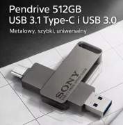 Pendrive 512GB USB 3.1 Type-C + USB 3.0 
