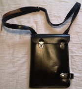 Skórzana raportówka milicyjna MO ZOMO torba aktówka listonoszka PRL