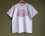 Biały t-shirt z nadrukiem, nowy, rozm. L