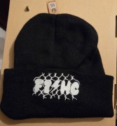 Czapka zimowa Faul Techniczny czarna z białym haftem