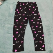 Legginsy dziewczęce czarne z Myszką Minnie różowe wzory 104/110