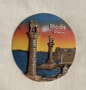 Magnes ceramiczny na lodówkę RHODES Grecja Greece Rodos Santorini(2)