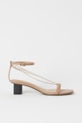 H&M bezowe sandalki z lancuszkami-37 