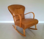 Fotel bujany skórzany