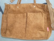 torebka na ramię i do ręki pojemna nowa sztruks k.rdzy 5 kieszeni wyprzedaż