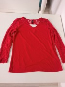 Jean Pascale elegancka bluzka damska z koronką r M