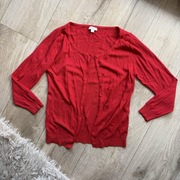 Solar czerwony sweter na guziki kardigan s