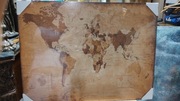 mapa świata ca 90x80 cm. 