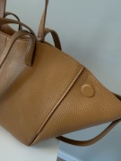 Duża torebka skórzana shopperka XL | Włochy | Czarny / Camel / Beż