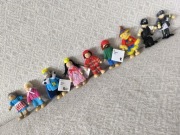 Figurki drewniane dukke doll, Lee toy van, Delta sport, policjant, strażak