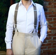 Personalizowane Szelki Męskie z wełny Loro Piana