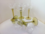 **ZIELONE kieliszki do wina Glaswerk vs. Lausitzer 1970+