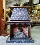 Obudowa kominka imitacja palącego się drewna barek kominek 786850